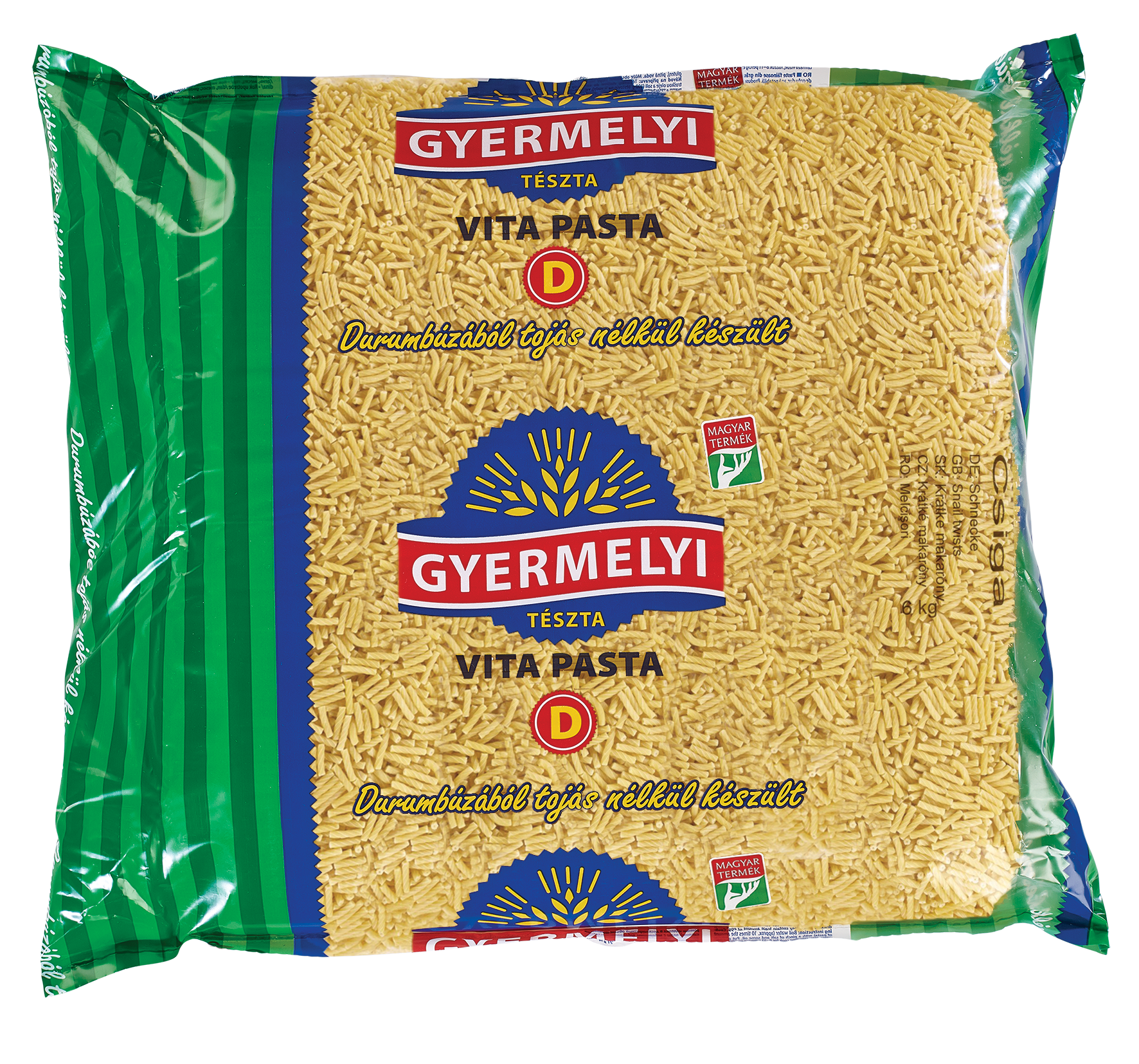 Gyermelyi Vita Pasta durum Csiga 6kg